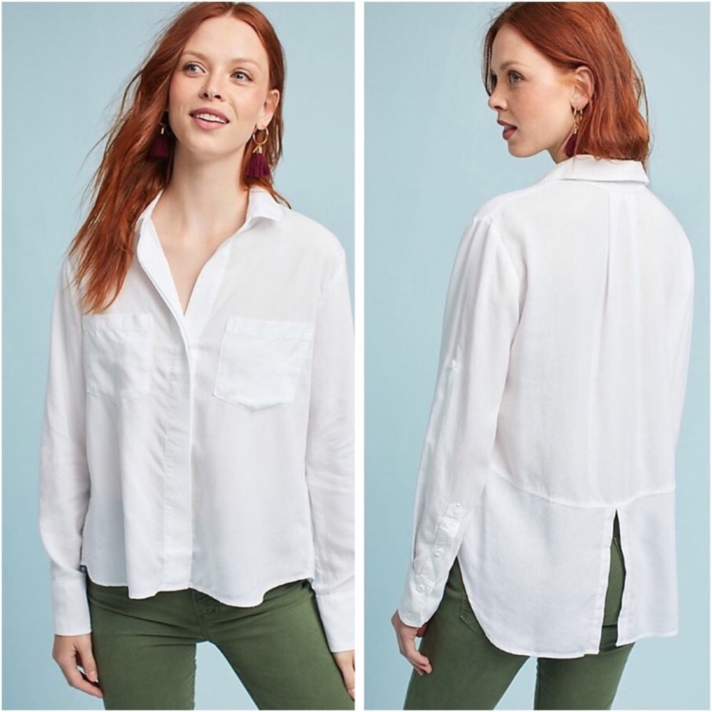 Dreamy Cloth & Stone White Button Up Blouse